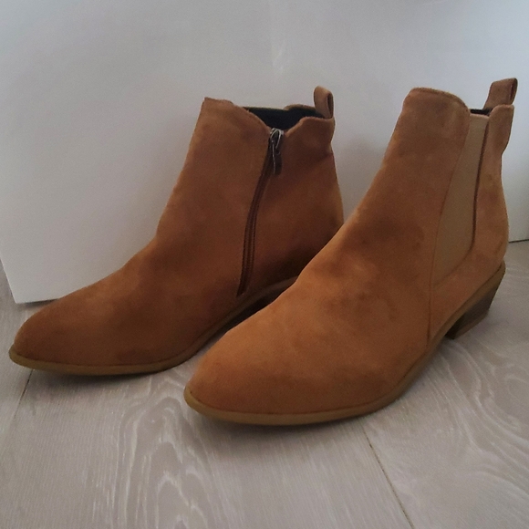 Brown/Camel Suede Ankle Boots | 6 - Picture 6 of 7